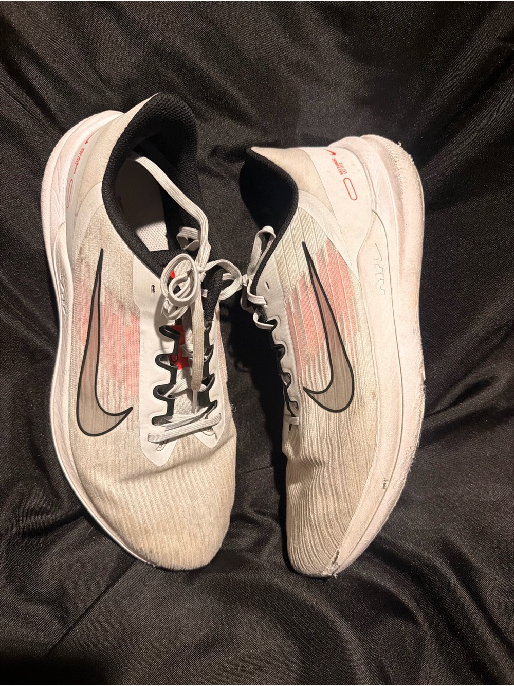 Nike Women's White and Pink Running Sneakers